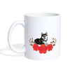 Pomsky floral Print Coffee/Tea Mug - white