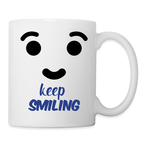 Keep Smiling Print Coffee/Tea Mug - white