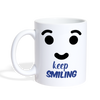 Keep Smiling Print Coffee/Tea Mug - white