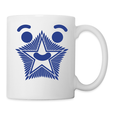 Star Face Art Print Coffee/Tea Mug - white