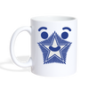 Star Face Art Print Coffee/Tea Mug - white