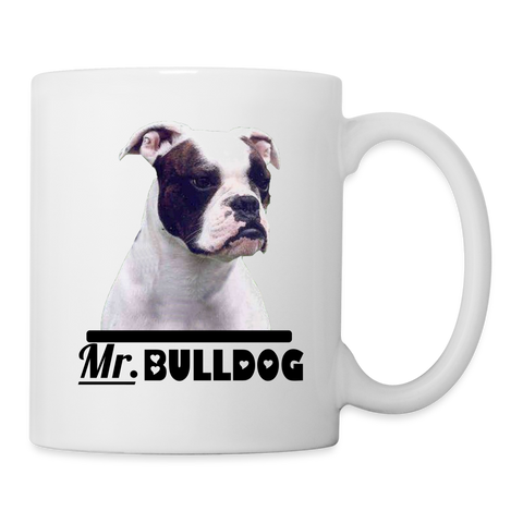 Mr. Bulldog Print Coffee/Tea Mug - white