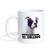 Mr. Bulldog Print Coffee/Tea Mug - white