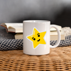 Happy Star Print Coffee/Tea Mug - white