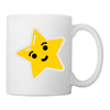 Happy Star Print Coffee/Tea Mug - white