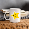 Happy Star Print Coffee/Tea Mug - white