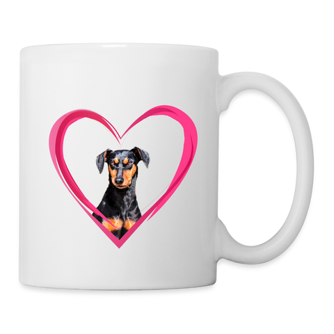 Manchester Terrier Print Coffee/Tea Mug - white