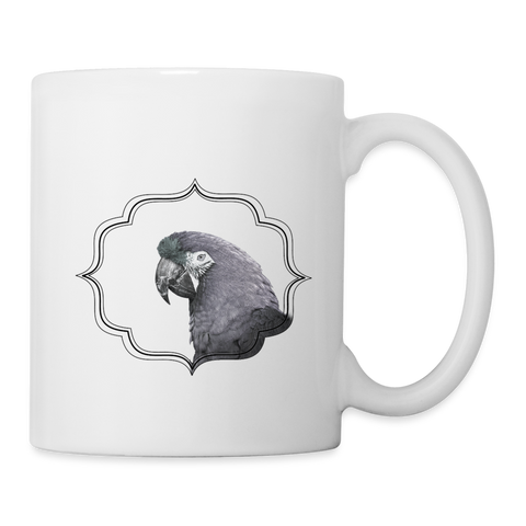 Military Macaw Print Coffee/Tea Mug - white