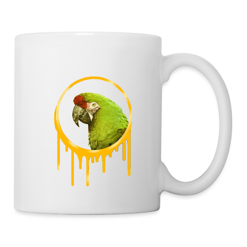 Cute Military Macaw Print Coffee/Tea Mug - white