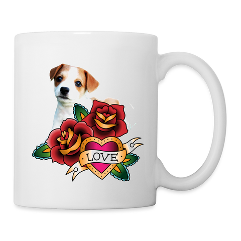 Jack Chi Dog Print Coffee/Tea Mug - white