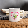 Military Macaw On Heart Print Coffee/Tea Mug - white