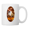 Bulldog Halloween Print Coffee/Tea Mug - white