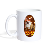 Bulldog Halloween Print Coffee/Tea Mug - white