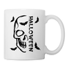 Skull Halloween Print Coffee/Tea Mug - white