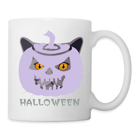 Chartreux Cat Face Halloween Print  Coffee/Tea Mug - white