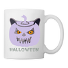 Chartreux Cat Face Halloween Print  Coffee/Tea Mug - white