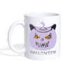 Chartreux Cat Face Halloween Print  Coffee/Tea Mug - white