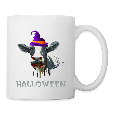 Cow Halloween Print Coffee/Tea Mug - white