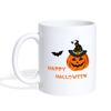 Happy Halloween Print Coffee/Tea Mug - white