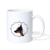 Miniature Pinscher Print Coffee/Tea Mug - white