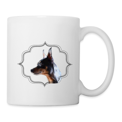 Miniature Pinscher Print Coffee/Tea Mug - white