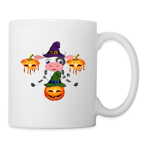 Cute Cow Halloween Print Coffee/Tea Mug - white