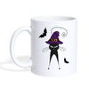 Cat Halloween Print Coffee/Tea Mug - white