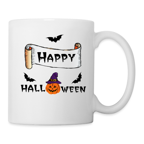 Happy Halloween Print Coffee/Tea Mug - white