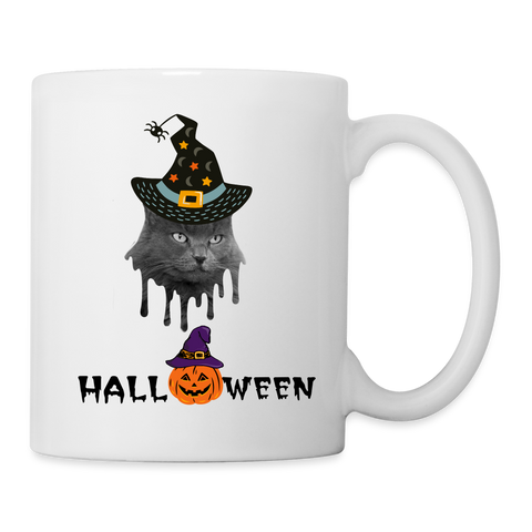 Nebelung Cat Halloween Print Coffee/Tea Mug - white