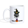 Nebelung Cat Halloween Print Coffee/Tea Mug - white