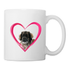 Newfoundland Dog On Heart Print Coffee/Tea Mug - white