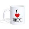 I Love Mom Print Coffee/Tea Mug - white