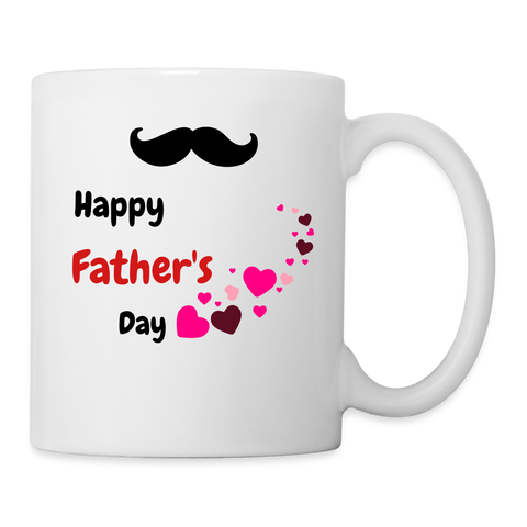 Happy Father's Day Print Coffee/Tea Mug - white