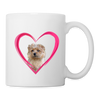 Norfolk Terrier On Heart Print Coffee/Tea Mug - white