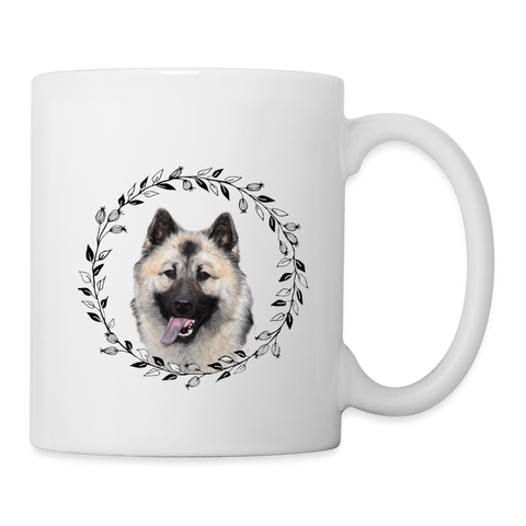 Norwegian Elkhound Print Coffee/Tea Mug - white