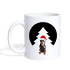 Rottweiler Christmas Print Coffee/Tea Mug - white