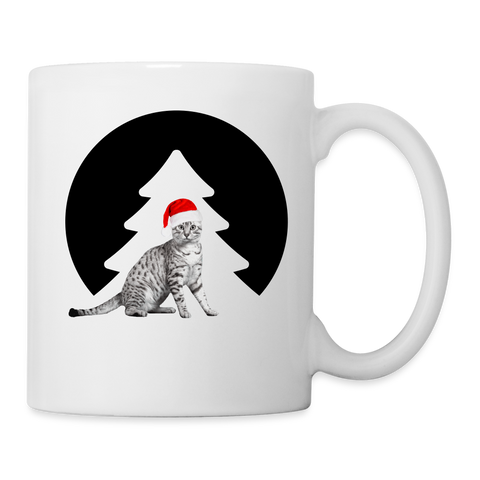Egyptian Mau Cat Christmas Print Coffee/Tea Mug - white