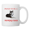 Pomsky Dad Print Coffee/Tea Mug - white