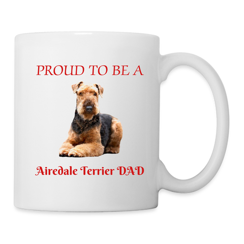 Airedale Terrier DAD Print Coffee/Tea Mug - white