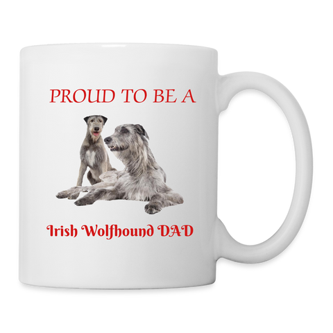 Irish Wolfhound DAD Print Coffee/Tea Mug - white