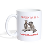 Irish Wolfhound DAD Print Coffee/Tea Mug - white