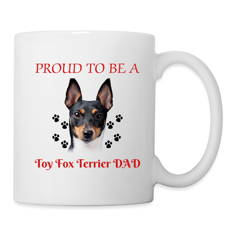 Toy Fox Terrier DAD Print Coffee/Tea Mug - white