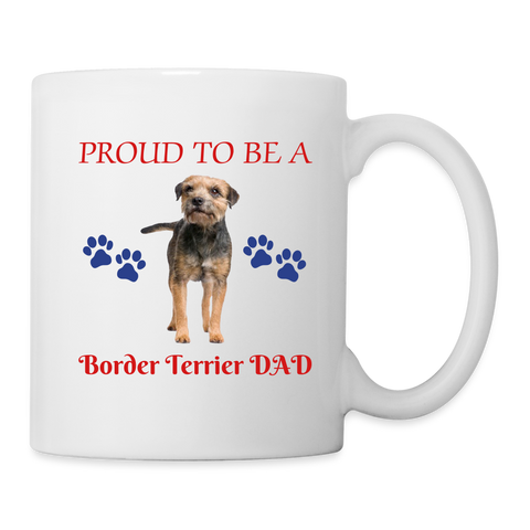 Border Terrier DAD Print Coffee/Tea Mug - white