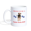 Border Terrier DAD Print Coffee/Tea Mug - white