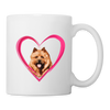 Norwich Terrier On Heart Print Coffee/Tea Mug - white