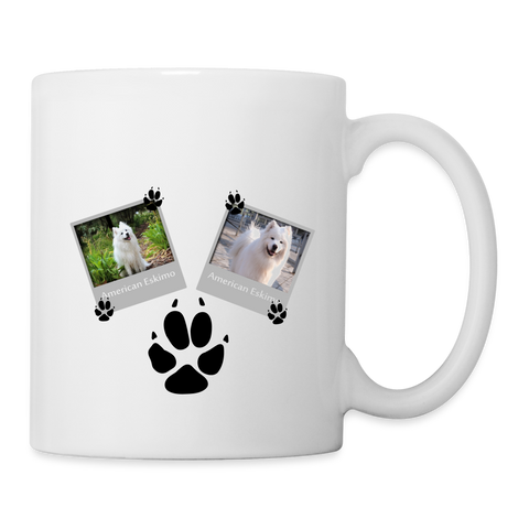 American Eskimo Dog Print Coffee/Tea Mug - white