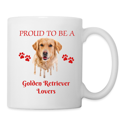 Golden Retriever Lovers Print Coffee/Tea Mug - white