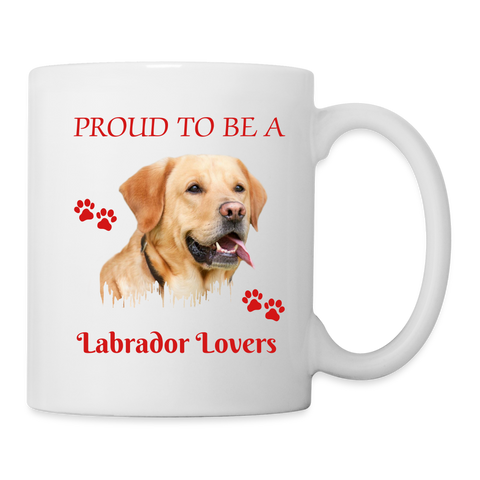 Labrador Lovers Print Coffee/Tea Mug - white