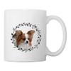 Lovely Papillon Dog Print Coffee/Tea Mug - white