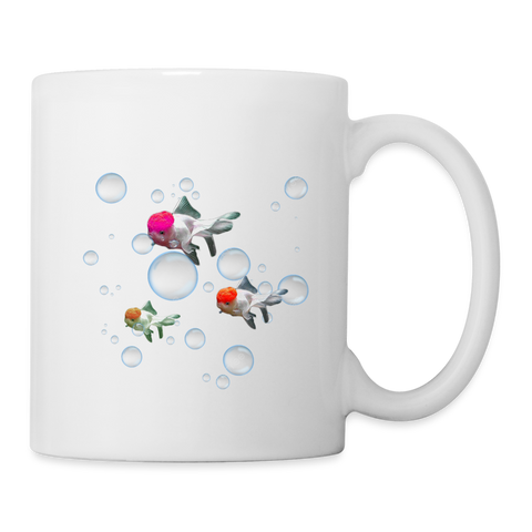 Oranda Fish In Water Print Coffee/Tea Mug - white